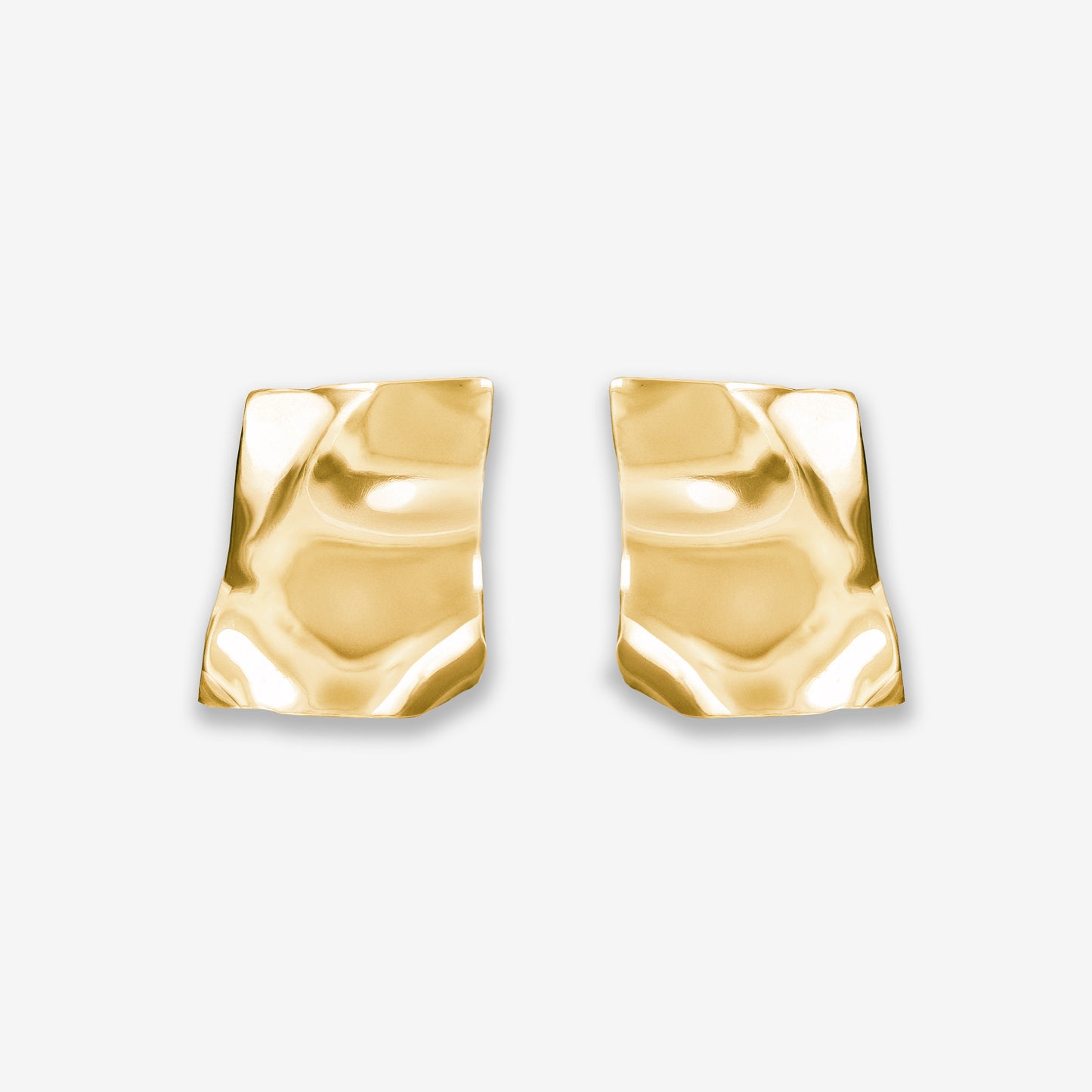 LIQUID WAVE STUDS GOLD